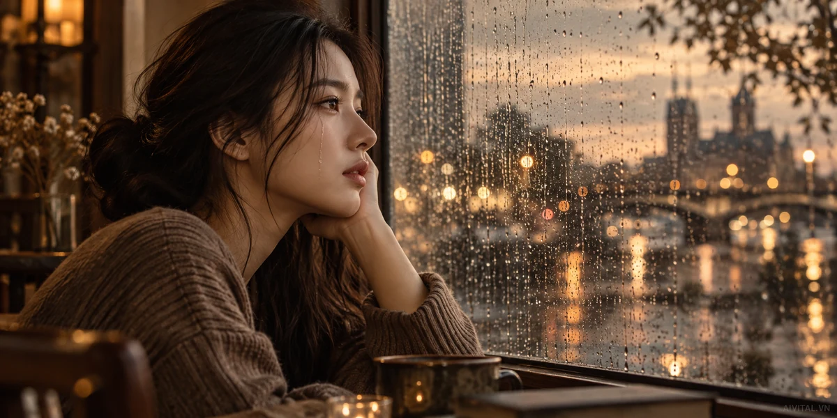 Ảnh minh họa cho Long lanh mắt ướt khóc riêng em, không phải ảnh tư liệu