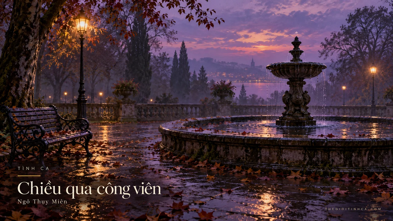 Hình minh họa ca khúc Chiều qua công viên
