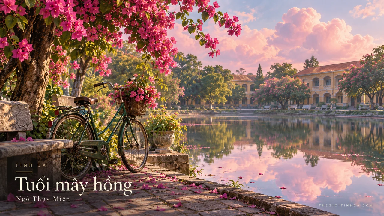 Hình minh họa ca khúc Tuổi mây hồng