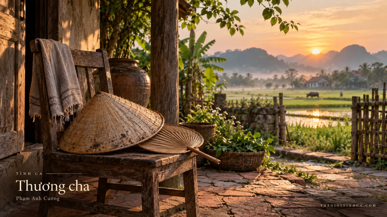 Hình minh họa ca khúc Thương cha