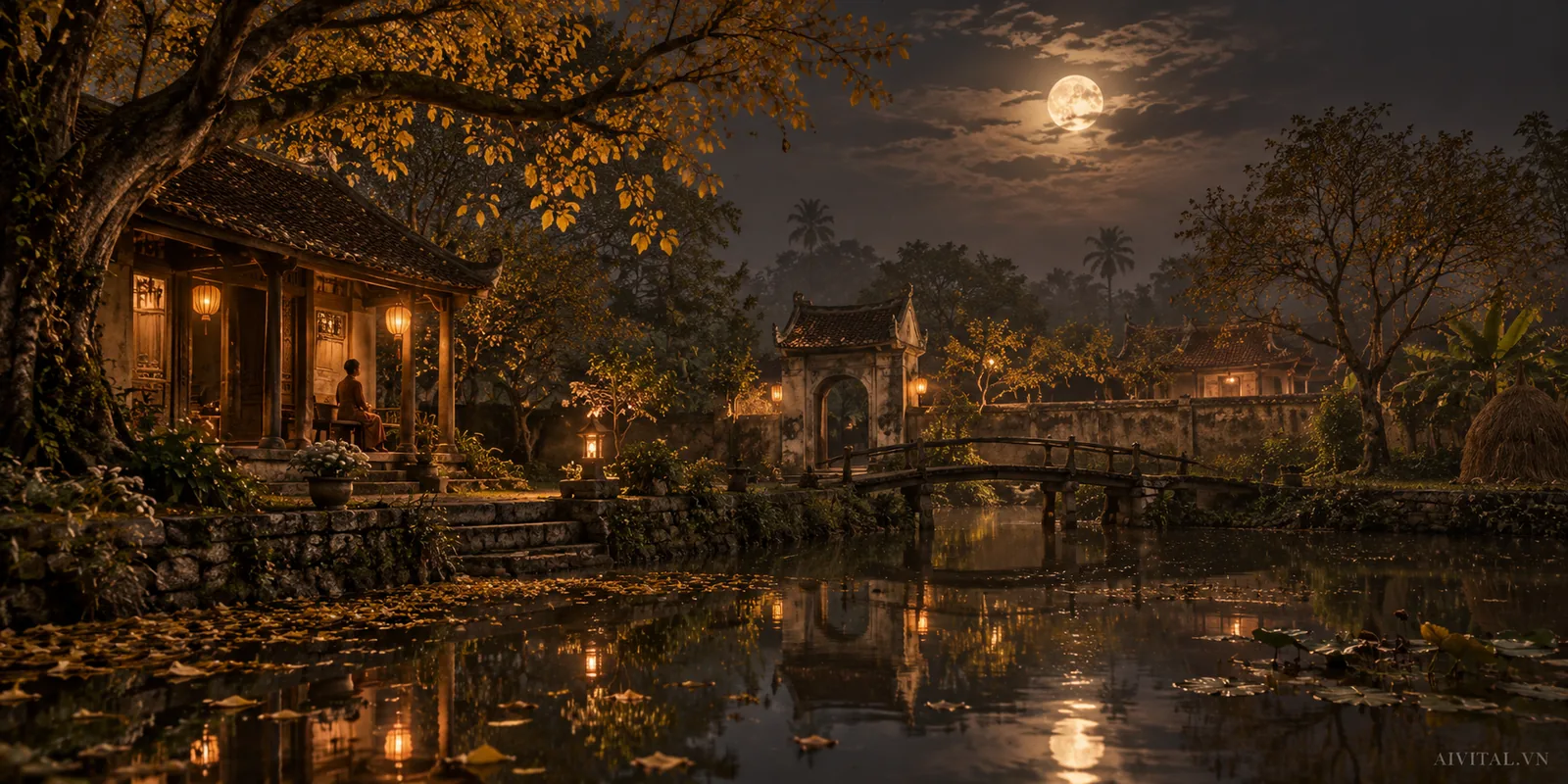 Hình minh họa ca khúc Đêm thu