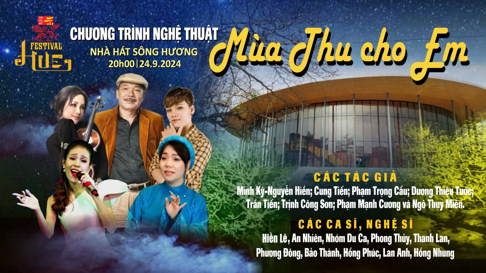 Ảnh minh họa Chương trình nghệ thuật “Mùa thu cho em” – Tinh hoa âm nhạc trong Festival Huế mùa thu