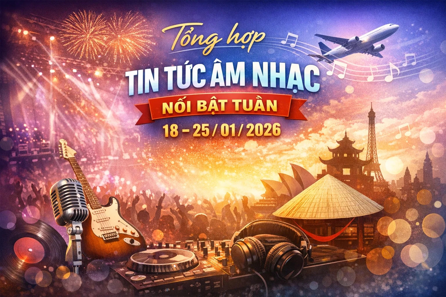 Ảnh minh họa Tổng Hợp Tin Tức Âm Nhạc Nổi Bật Tuần 18–25/1/2026 | Quốc Tế & Việt Nam
