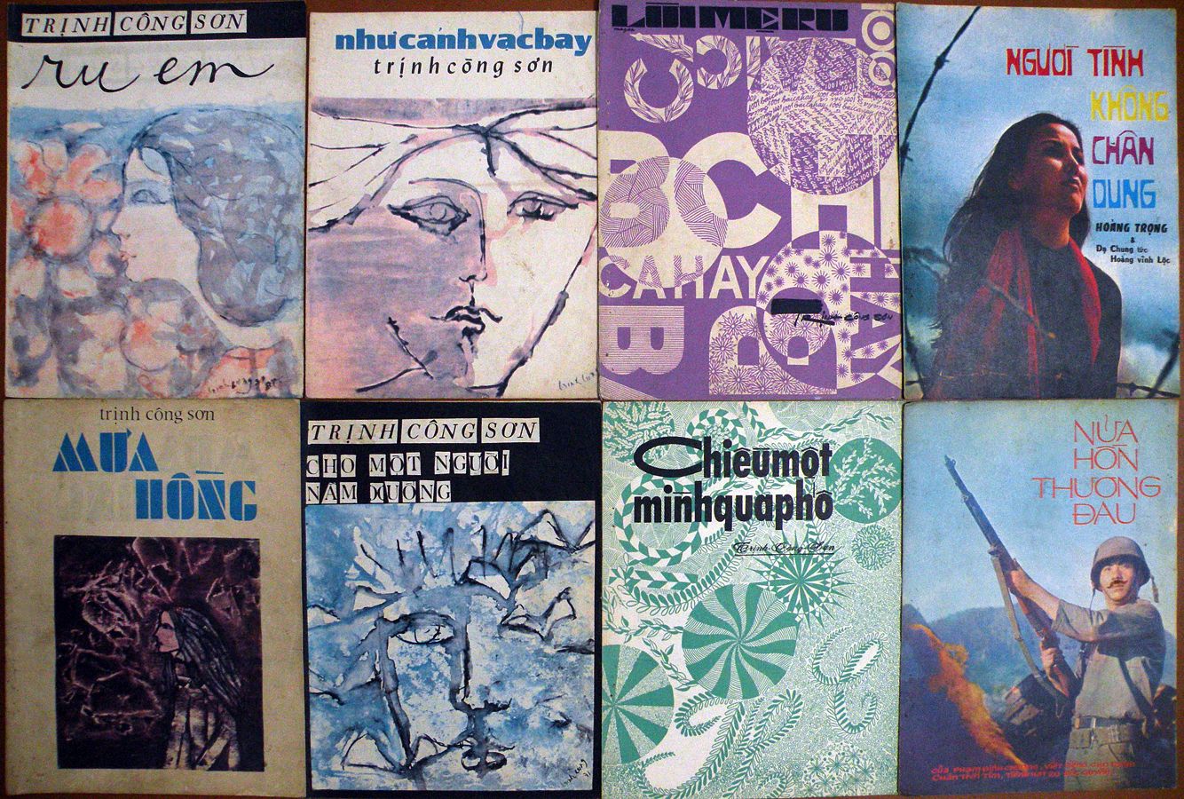 Bia album nhac vang truoc 1975 thiet ke ve tay tinh xao - H1